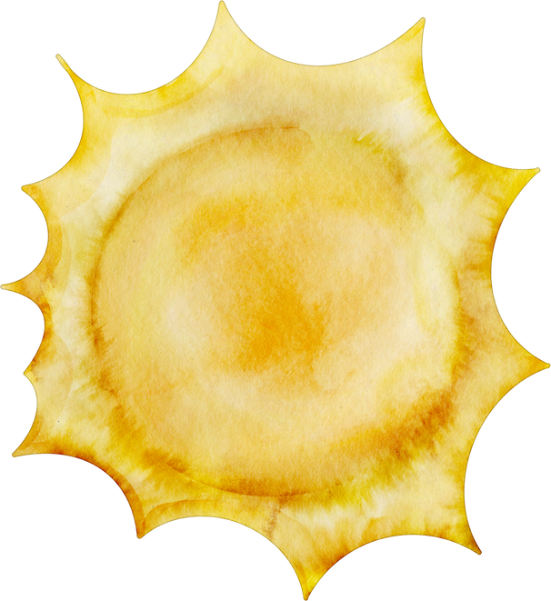 watercolor sun